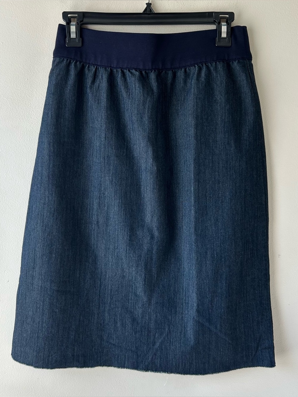 The Skirt Outlet Inherit Clothing Co Lillian A-Line Straight Midi Skirt Denim 6